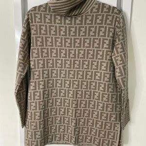 Fendi Beige Patterned Women's Sweater